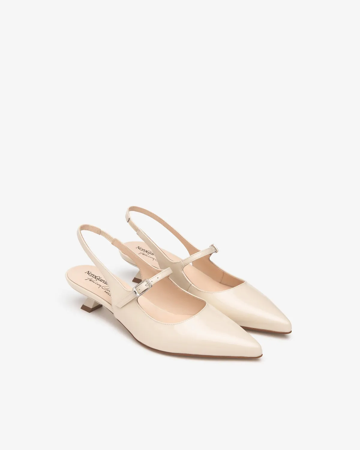 Pantofi slingback damă NeroGiardini piele lăcuită