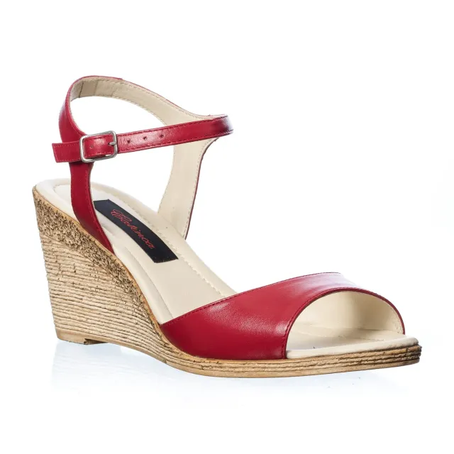 Catinca Shoes P14 R sandale dama rosu piele naturala