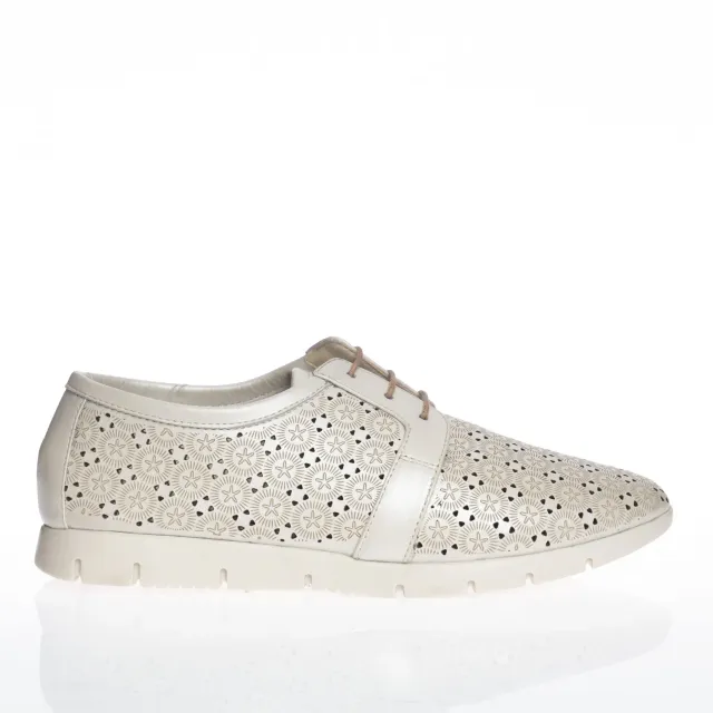 Catinca Shoes D6 A pantofi dama albi piele naturala