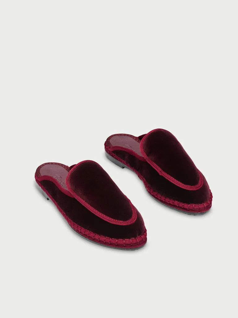 Flagelus Bruna pantofi belgian bordo catifea garnet
