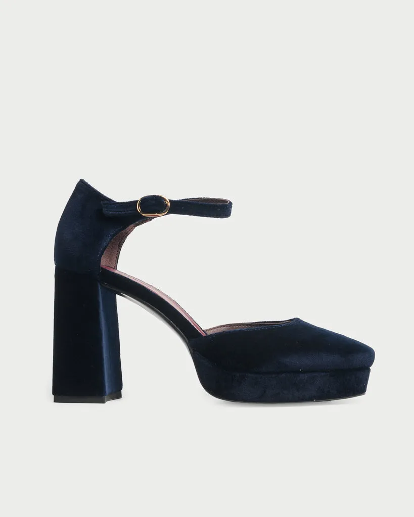 Flagelus Flamenco Navy pantofi bleumarin