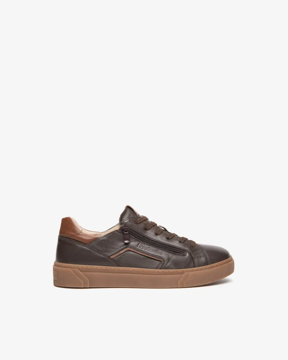 NeroGiardini sneakers barbati piele naturala cu fermoar