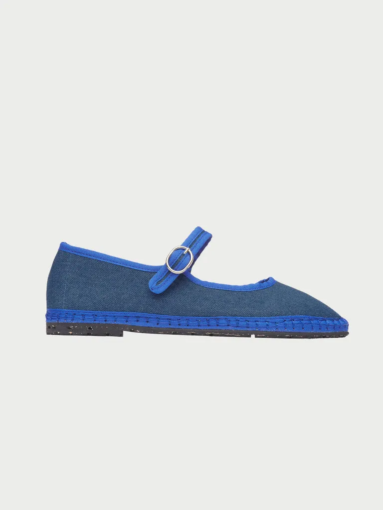 Flagelus Soshi pantofi mary jane denim albastru