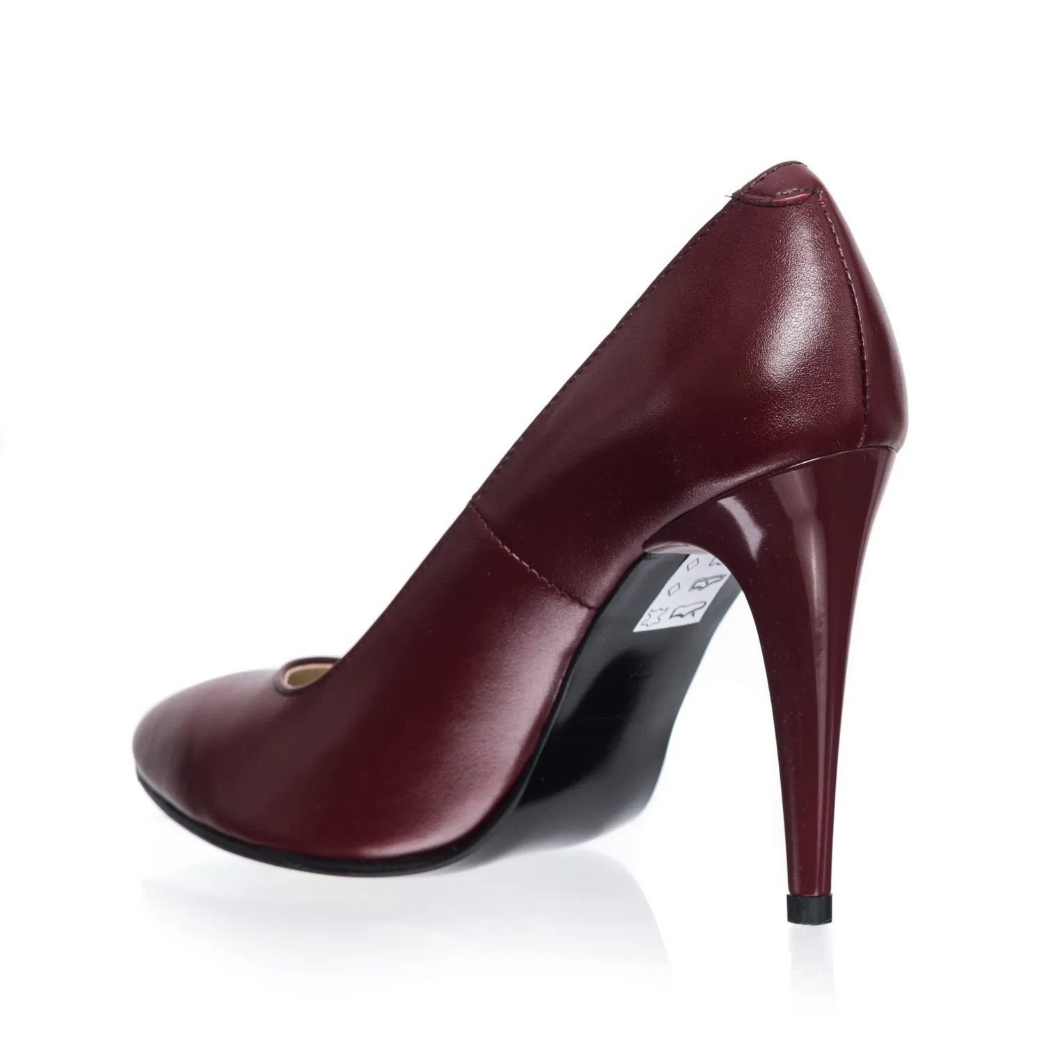 Catinca Shoes 2691 BOB pantofi stiletto piele bordo