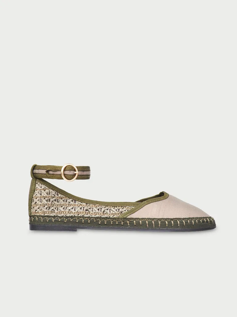 Flagelus Courts Mule Green balerini khaki matase