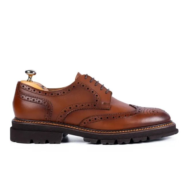 Lucas Shoes Elegant 550 pantofi oxford coniac piele