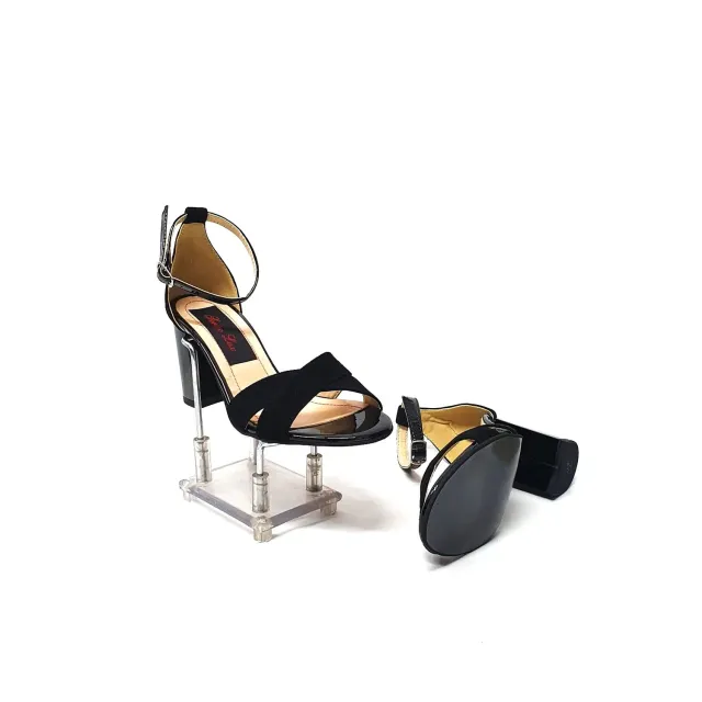 Catinca Shoes S4 NA sandale damă piele negru antilopă