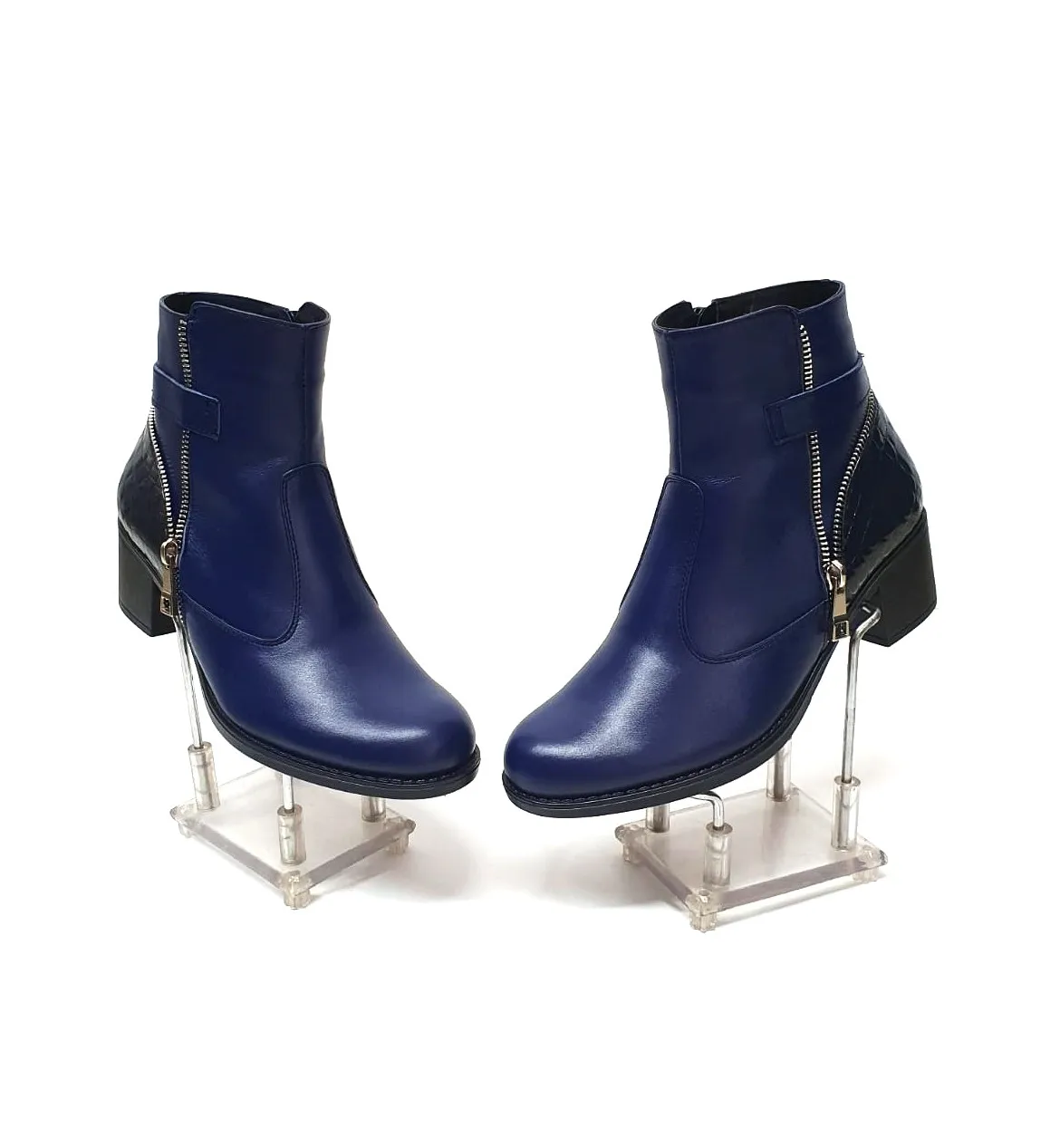 Catinca Shoes GX51 ghete dama piele bleumarin croco