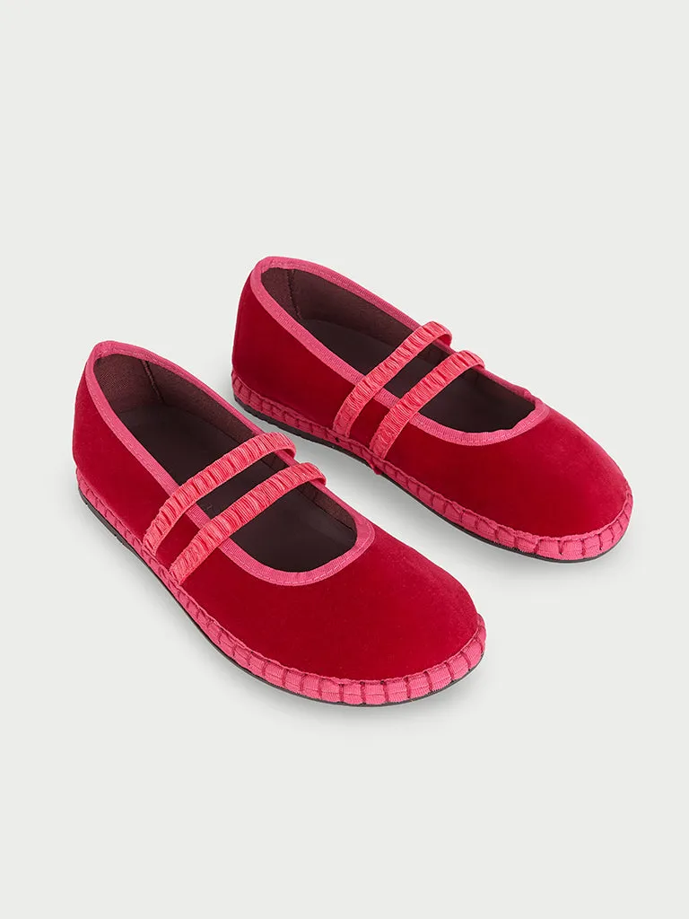 Flagelus Cinderella Laurance papuci catifea fuchsia