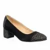 Catinca Shoes A8 NABA pantofi negru antilopa buline piele