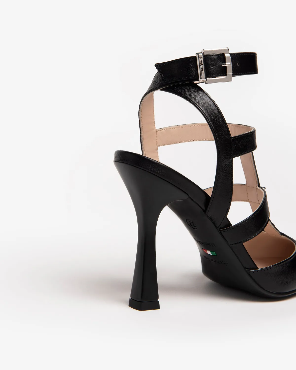 NeroGiardini pantofi dama piele decupat toc