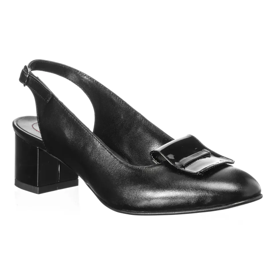 Catinca Shoes A85 NL sandale dama piele lac negru