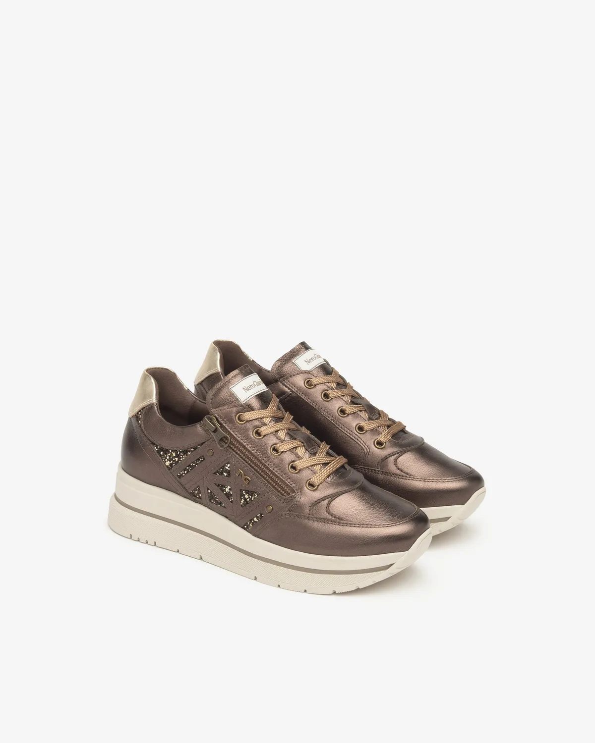 NeroGiardini sneakers damă piele textil Memory