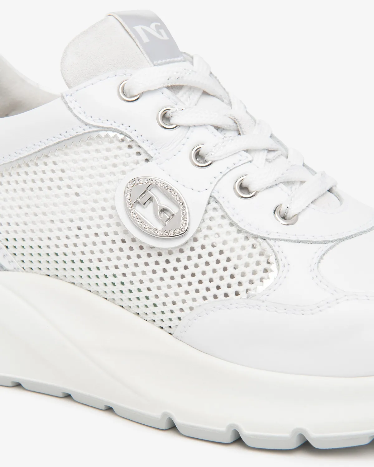NeroGiardini sneakers dama piele panza material tehnic