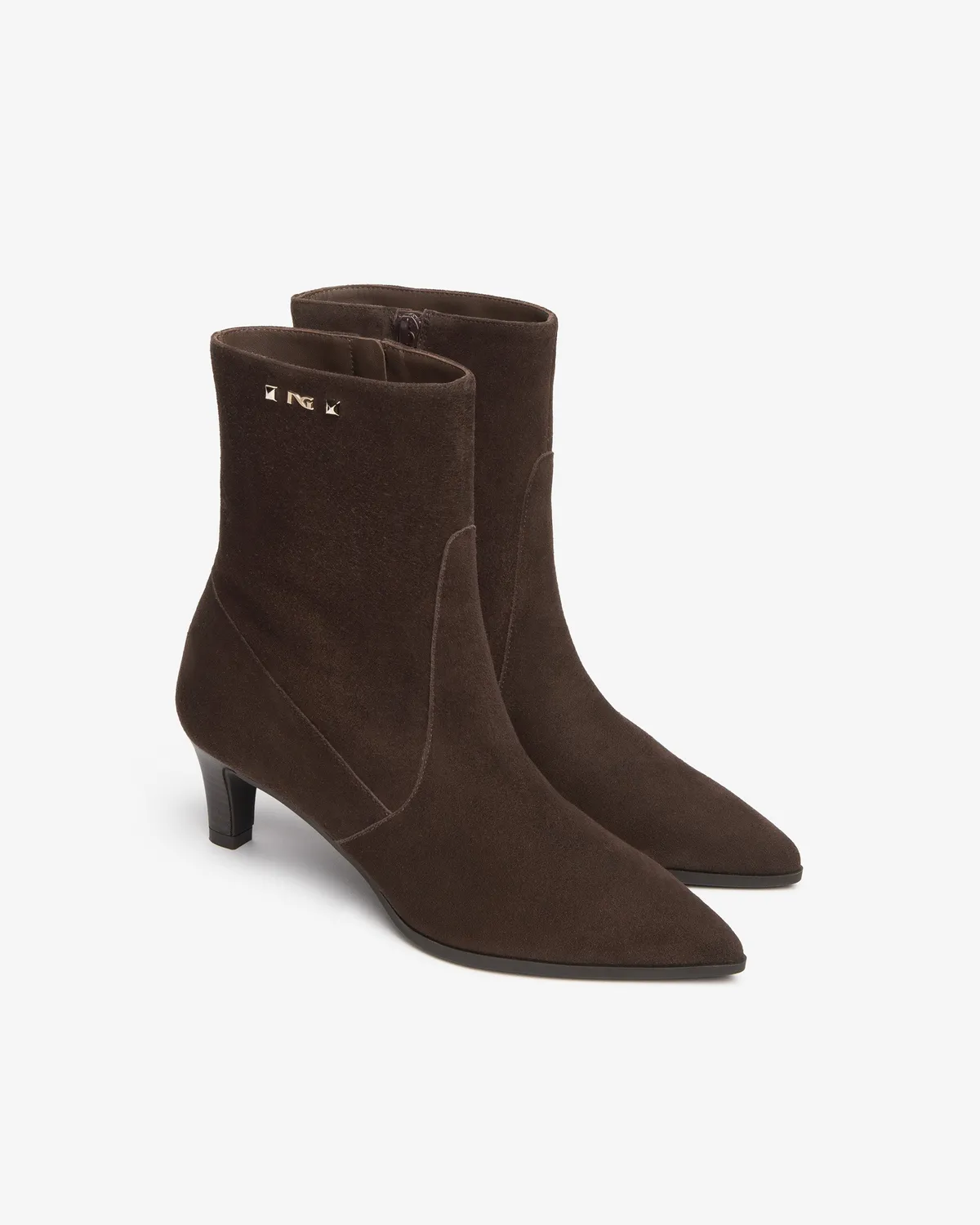 NeroGiardini botine piele intoarsa dama toc 5,5 cm