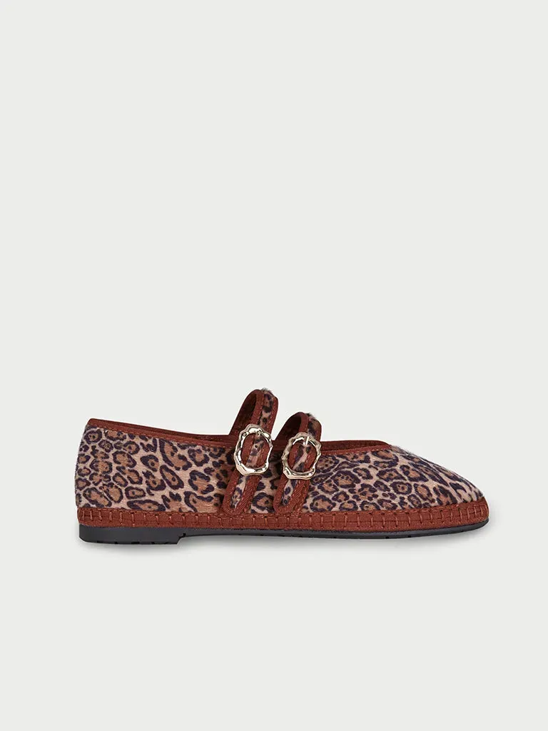 Flagelus Claire Leopard Brown pantofi damă animal print