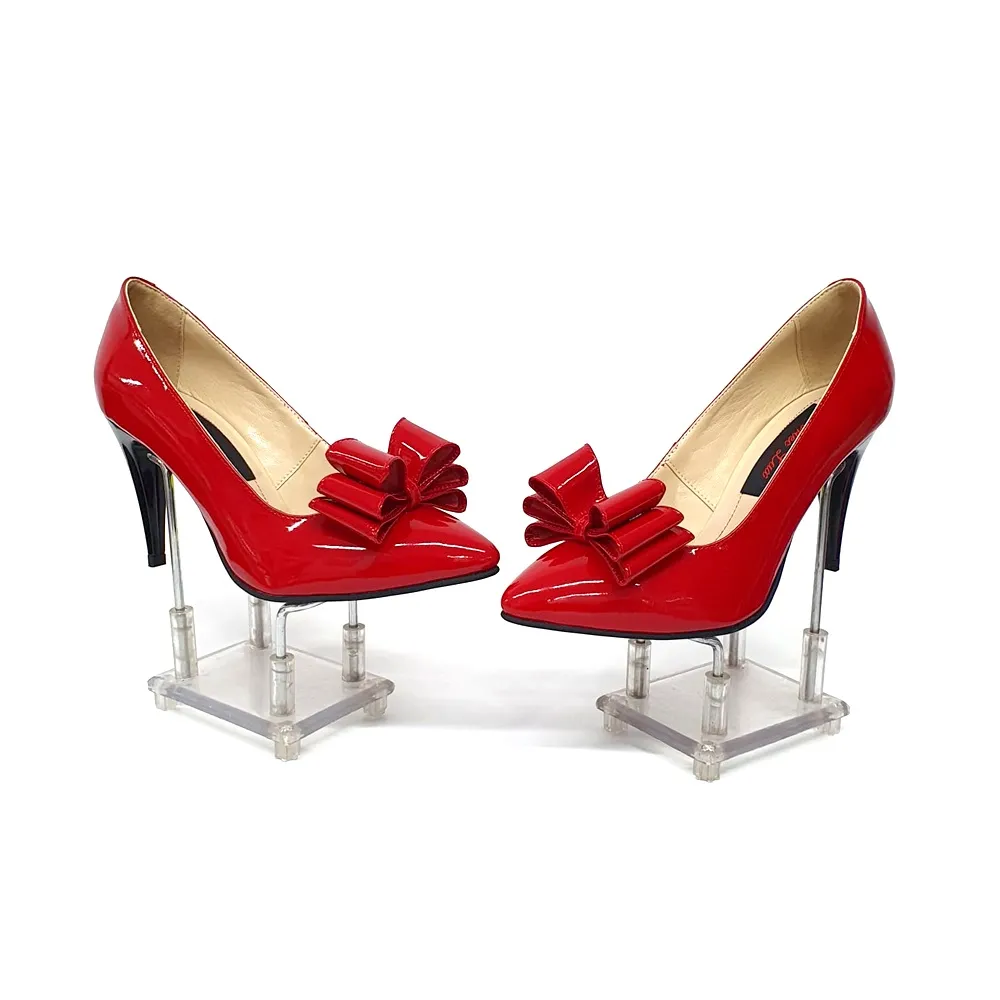 Catinca Shoes A15 RL pantofi dama rosu lac piele naturala