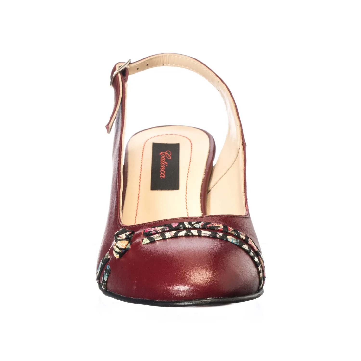 Catinca Shoes V55 BOT sandale bordo trandafiri piele