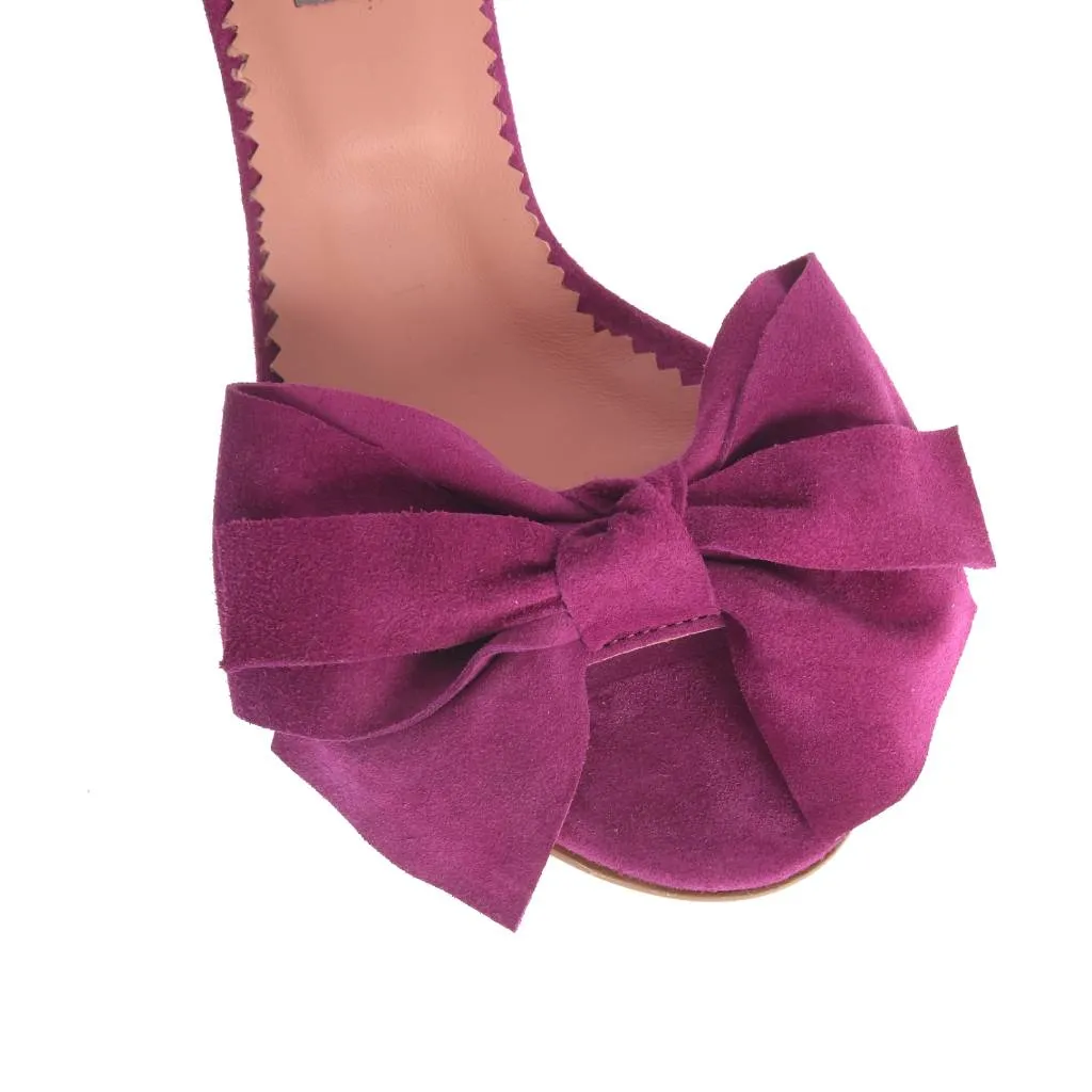 Ana Urbana New York sandale fuchsia piele intoarsa