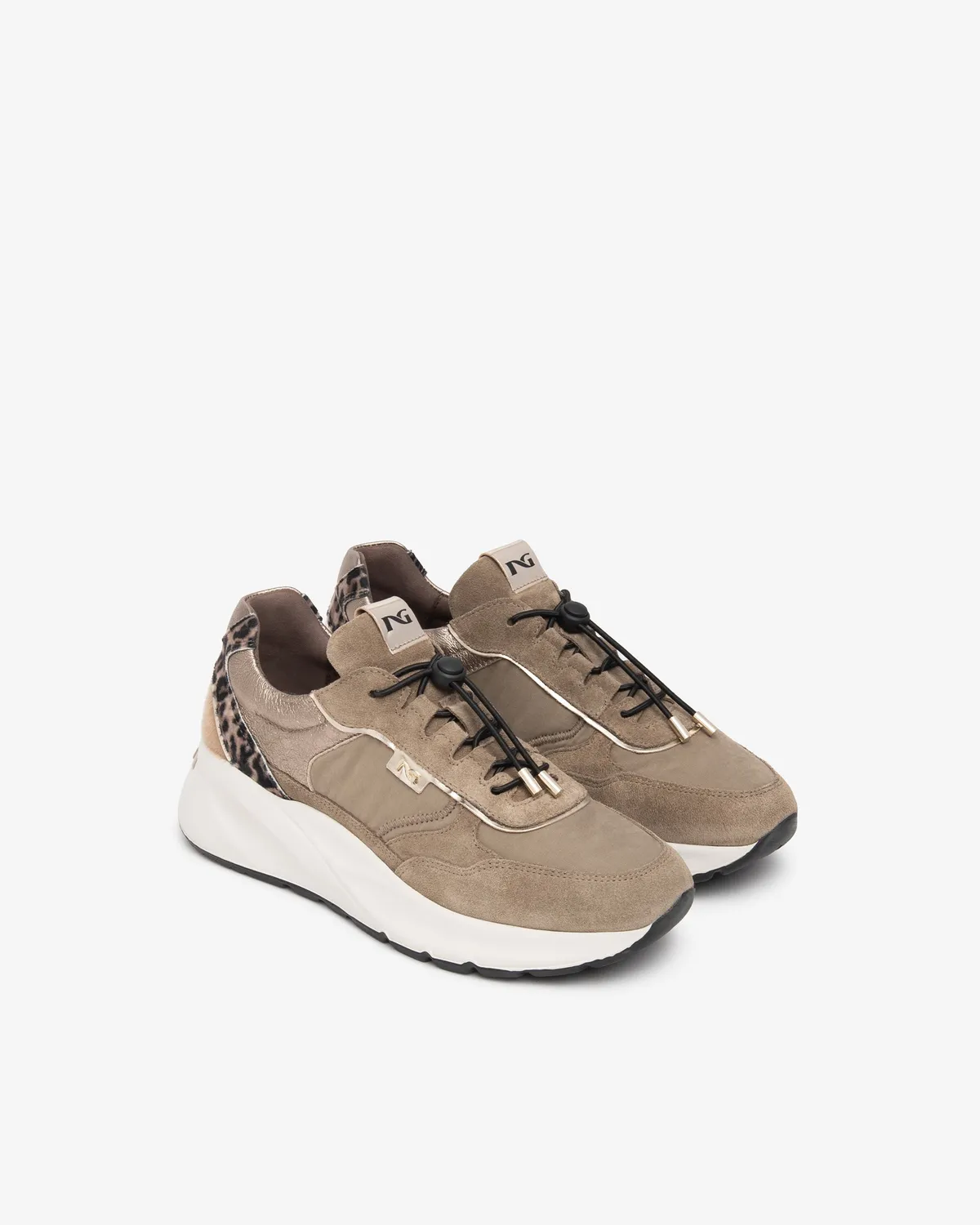 NeroGiardini sneakers dama piele canvas animal print