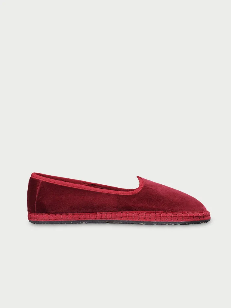 Flagelus Dante pantofi slip-on velur bordo