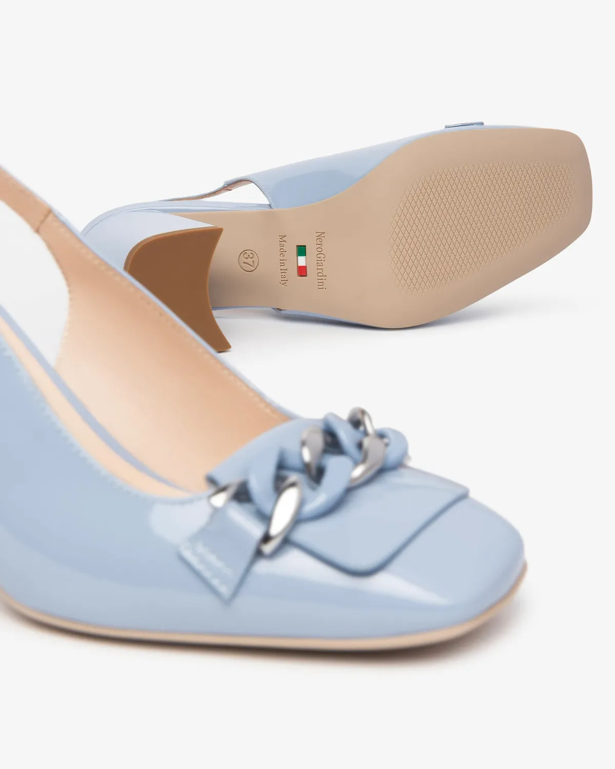 NeroGiardini pantofi slingback dama lac