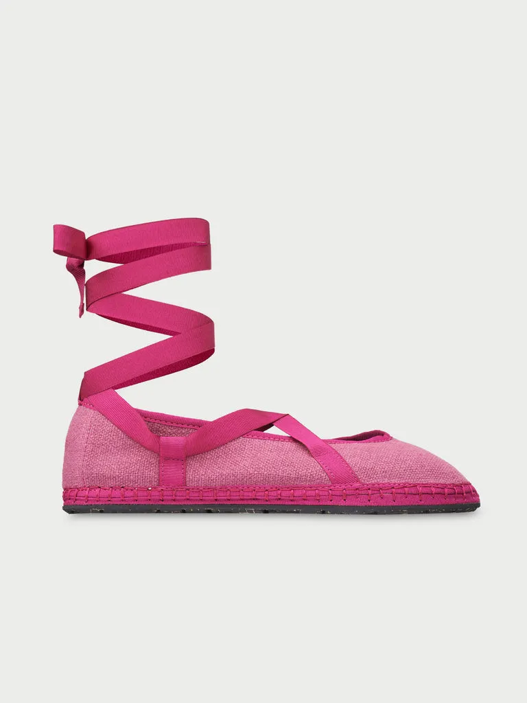 Flagelus Eichiro Ribbon pantofi slip-on roz in