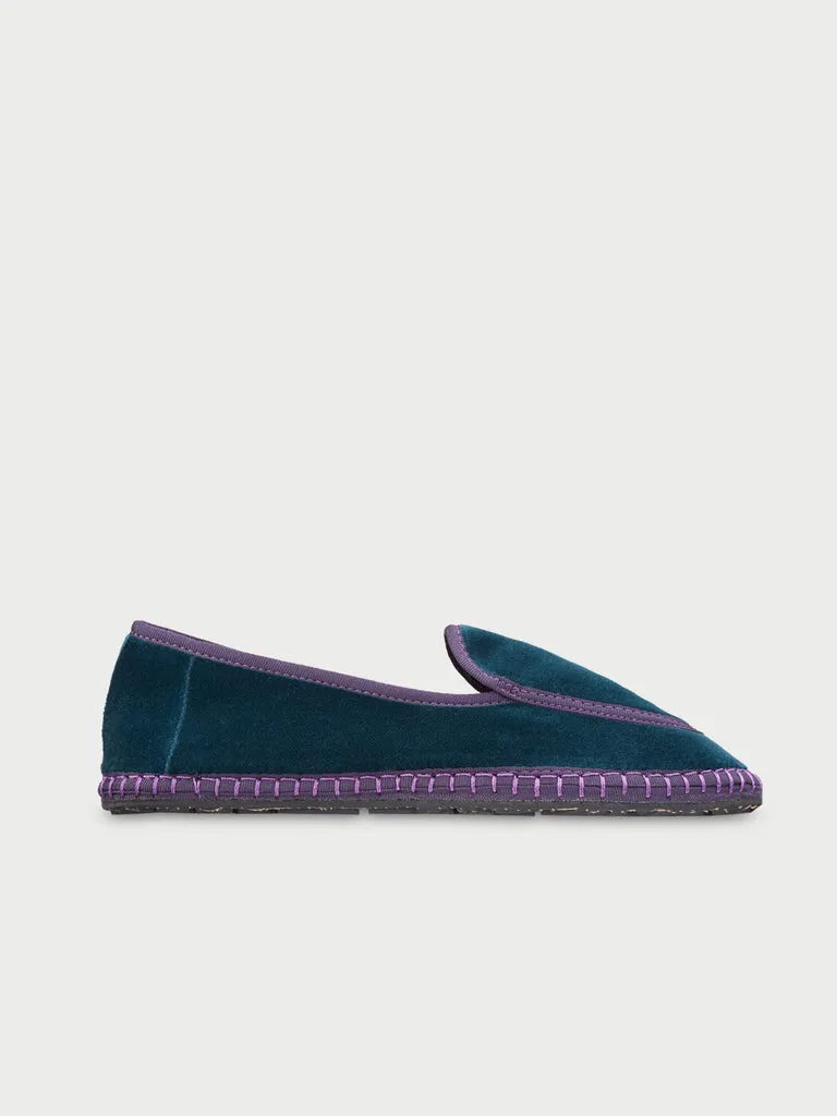 Flagelus Flavia pantofi catifea bleumarin