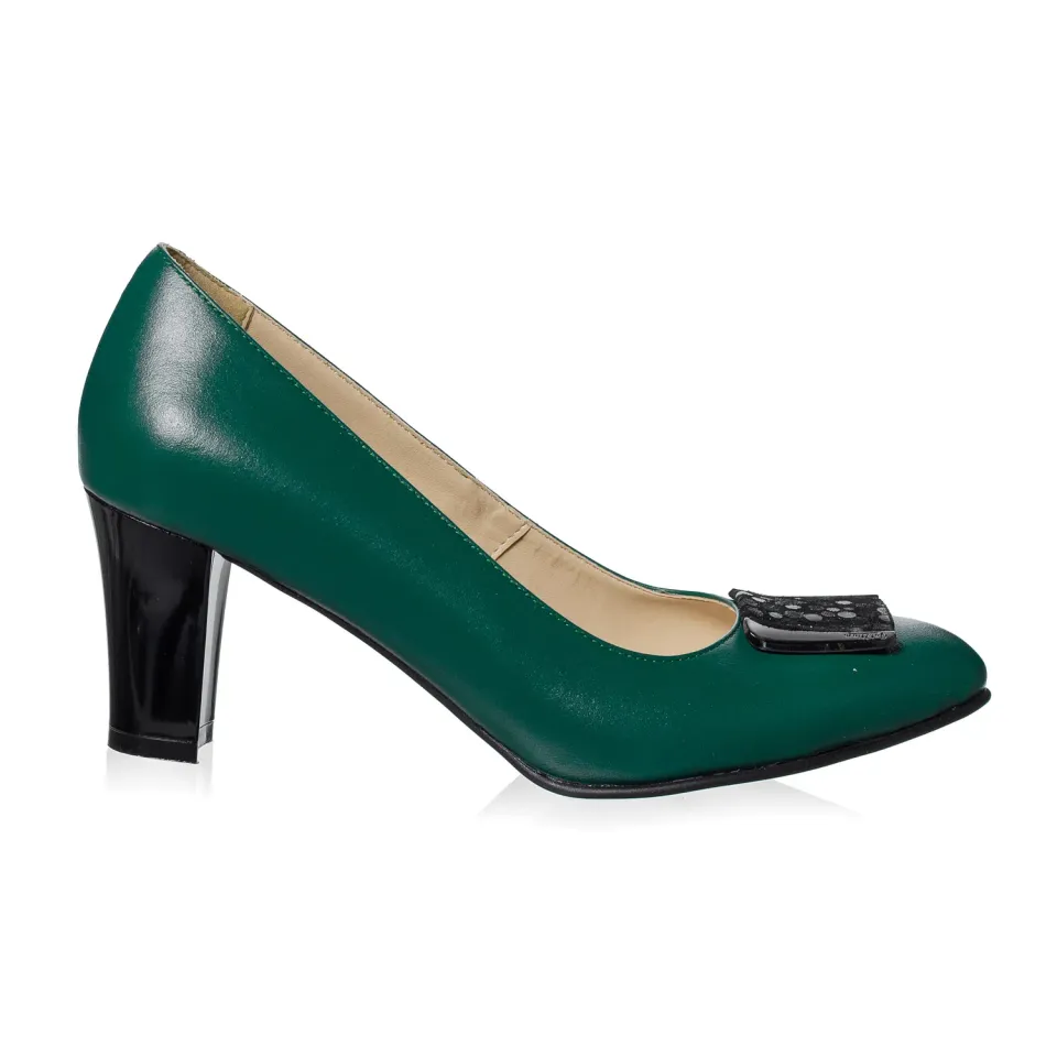 Catinca Shoes A35 VB pantofi dama piele verde box