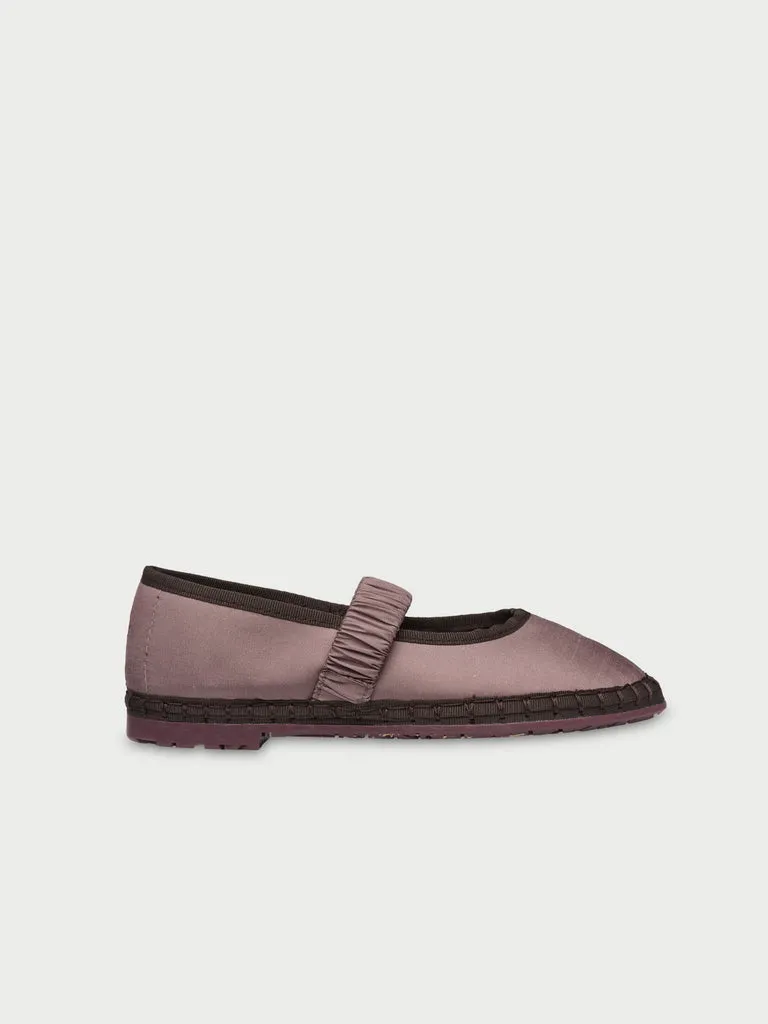 Flagelus Mafalda Silver Kids pantofi mătase maro