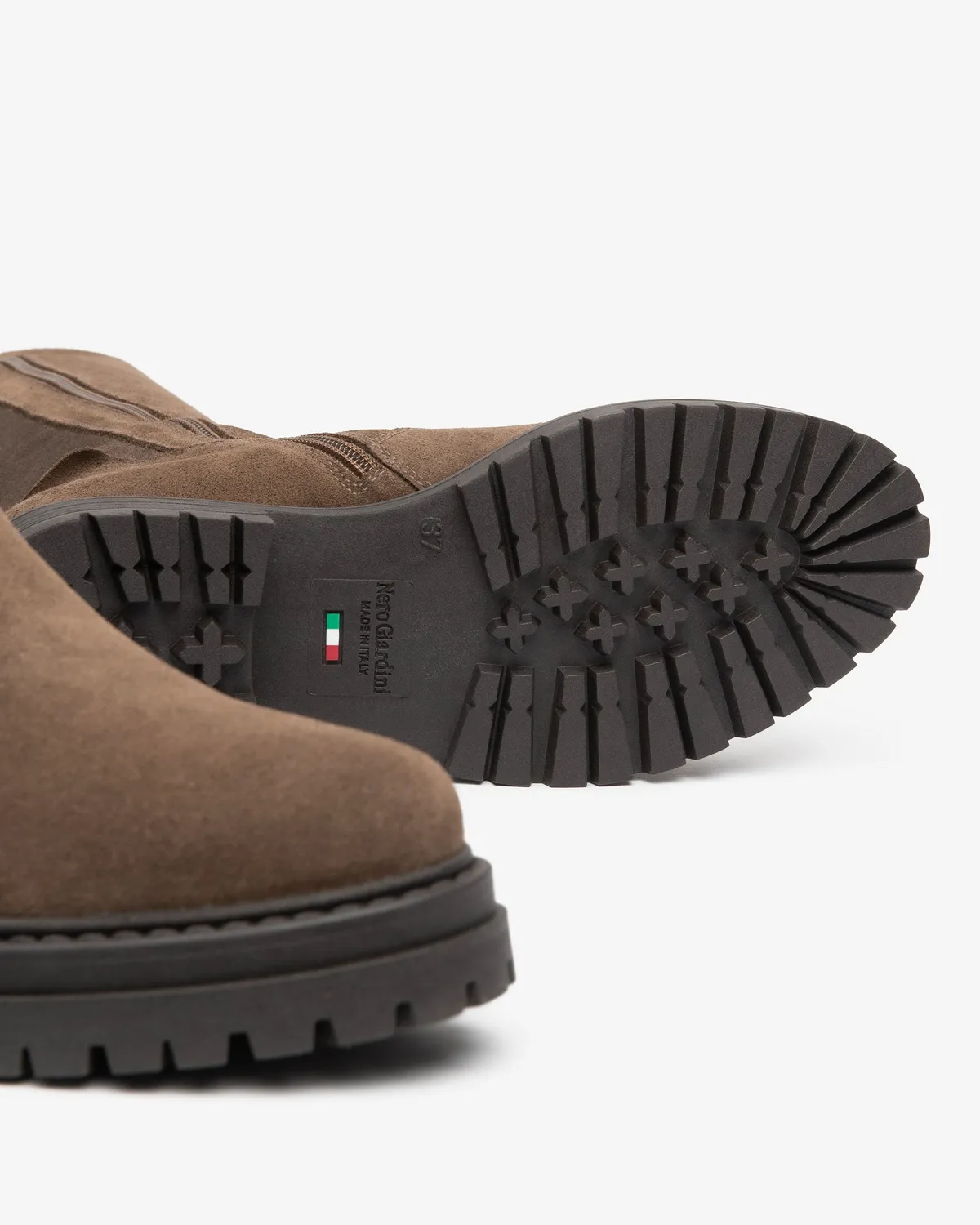 NeroGiardini cizme dama piele intoarsa toc 4 cm