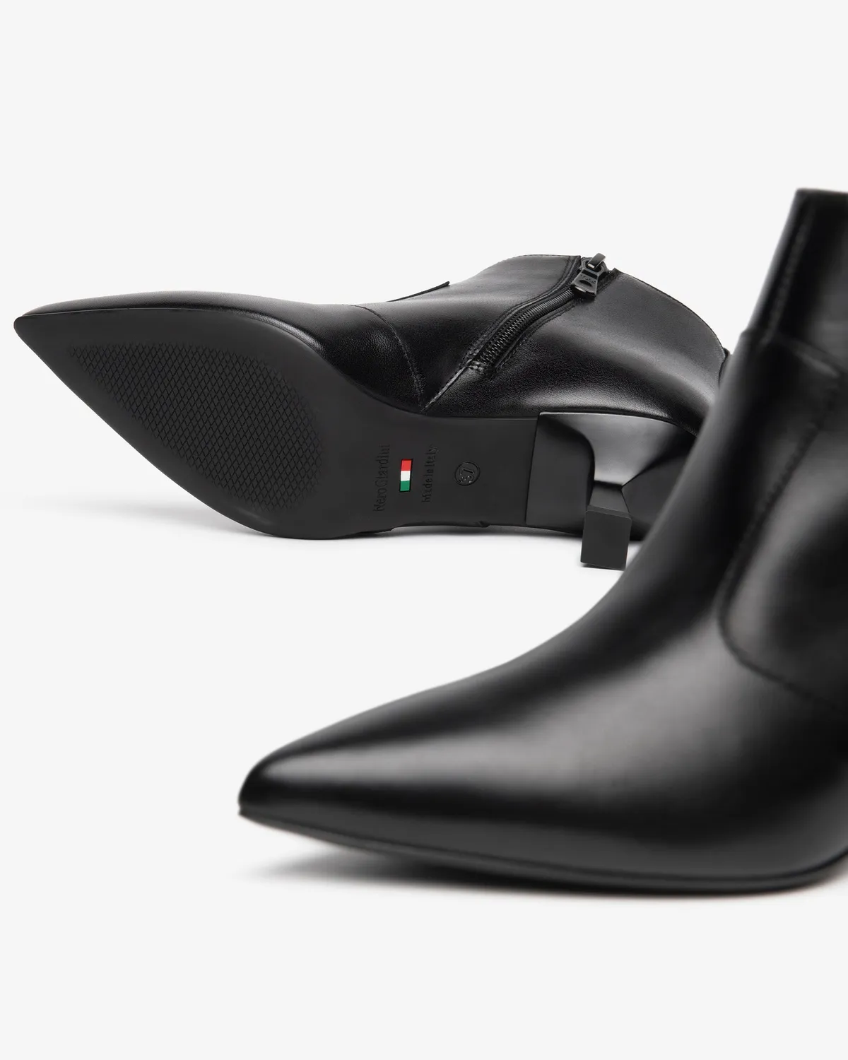 NeroGiardini botine dama piele toc 55 mm fermoar