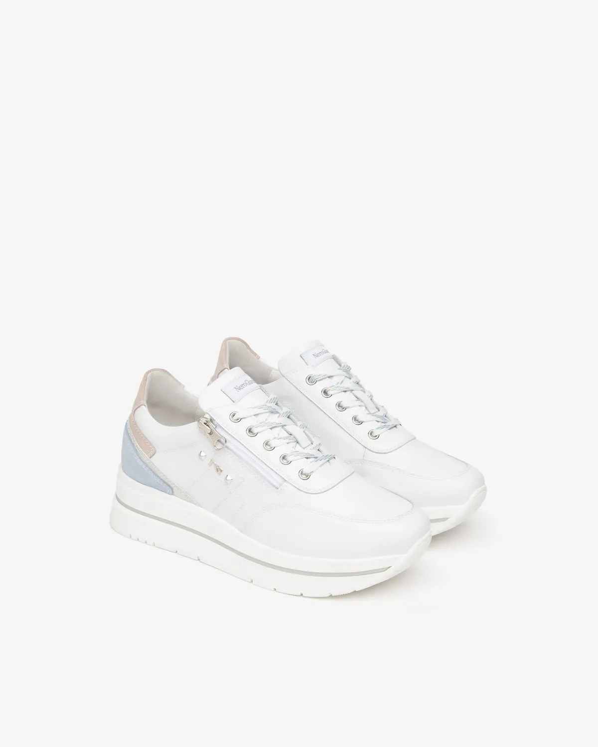 NeroGiardini sneakers damă piele naturală cu piele întoarsă