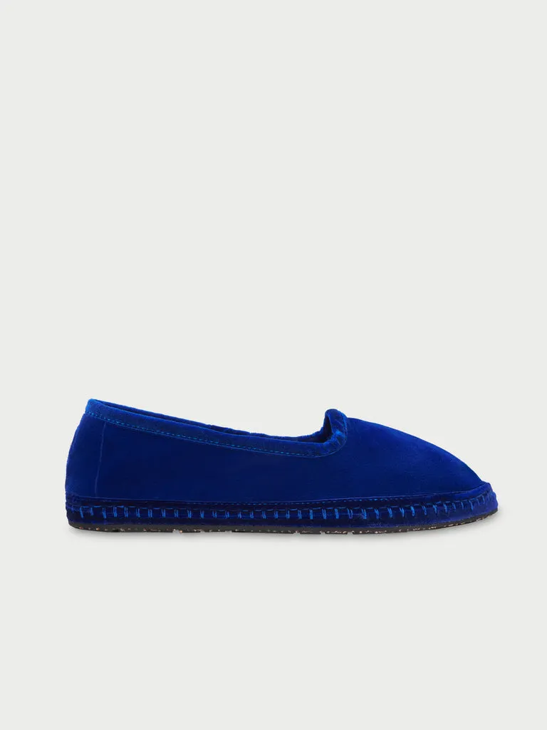 Flagelus Emilia papuci catifea bleumarin dama