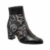 Catinca Shoes GX32 NBL ghete piele negru lacrima