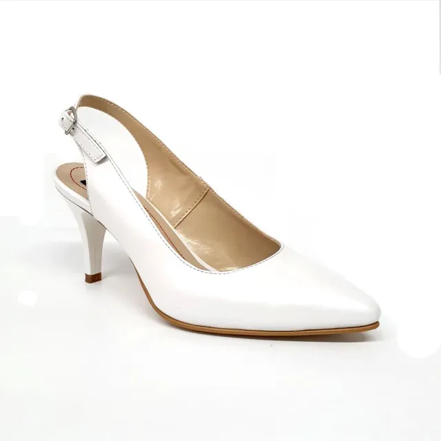 Catinca Shoes D24 AS sandale piele naturala alb sidef