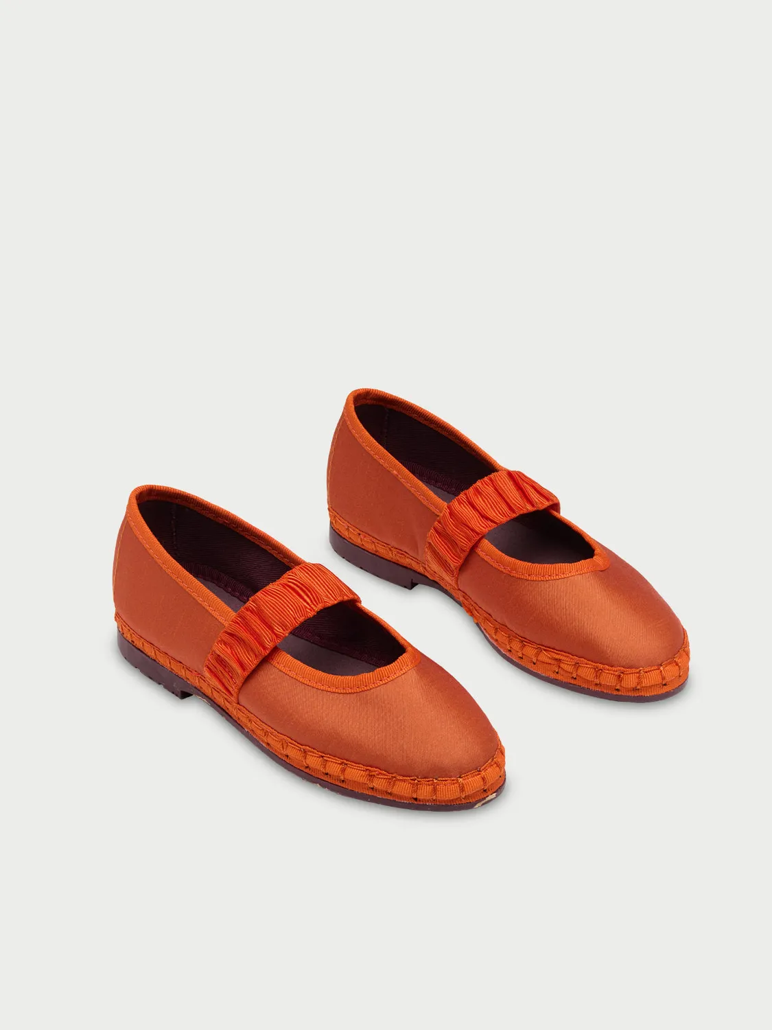 Flagelus Mafalda Ruffle Orange balerini copii portocaliu