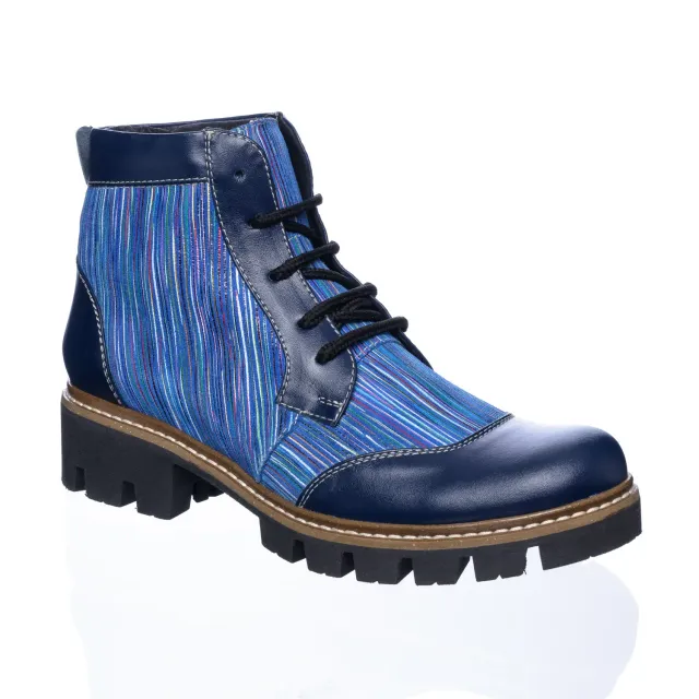 Catinca Shoes BC28 bocanci dama piele naturala albastru