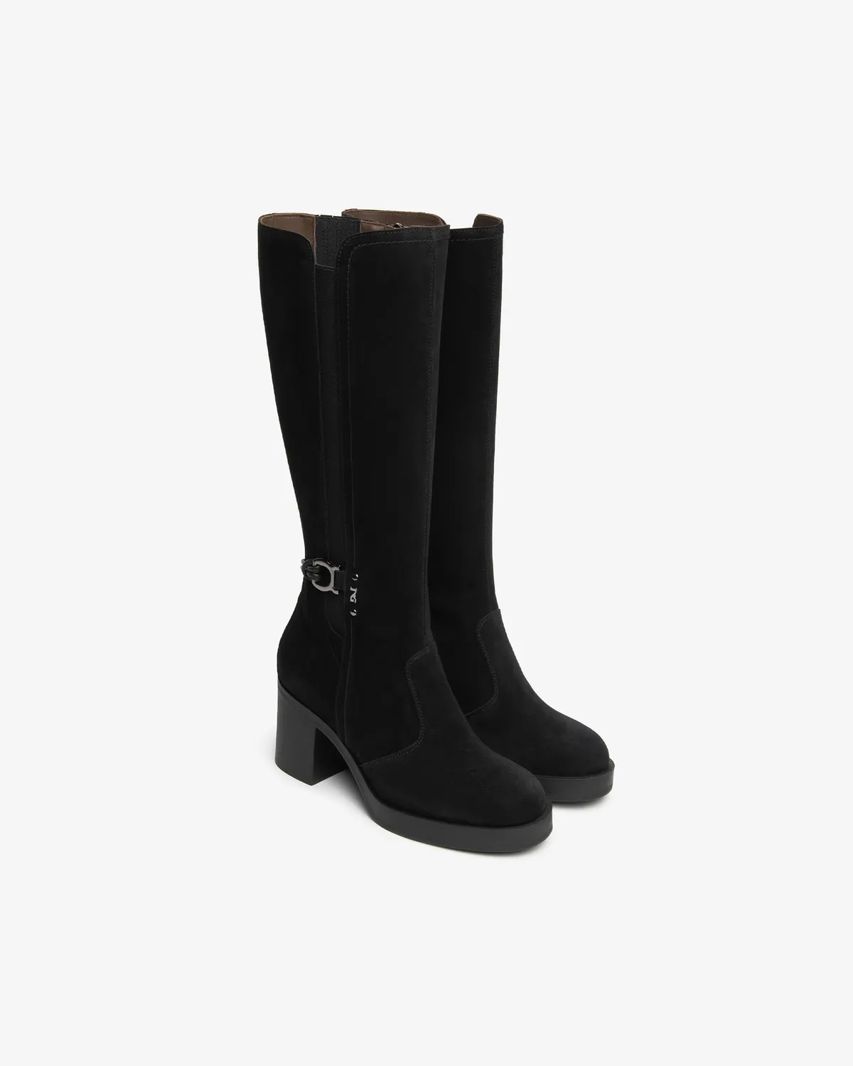 NeroGiardini cizme dama piele intoarsa toc 7,5 cm
