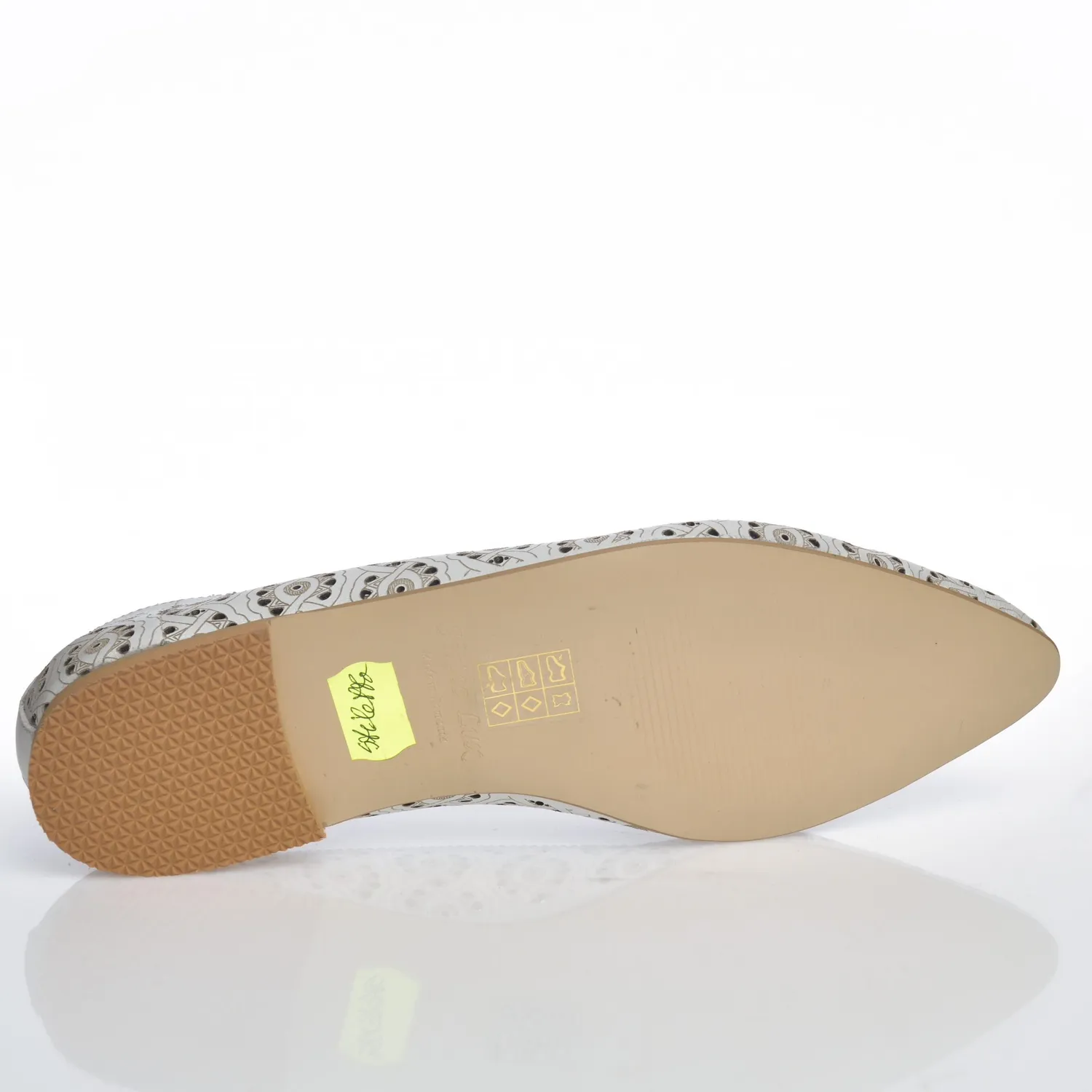 Catinca Shoes ST A balerini piele naturala alb stileto