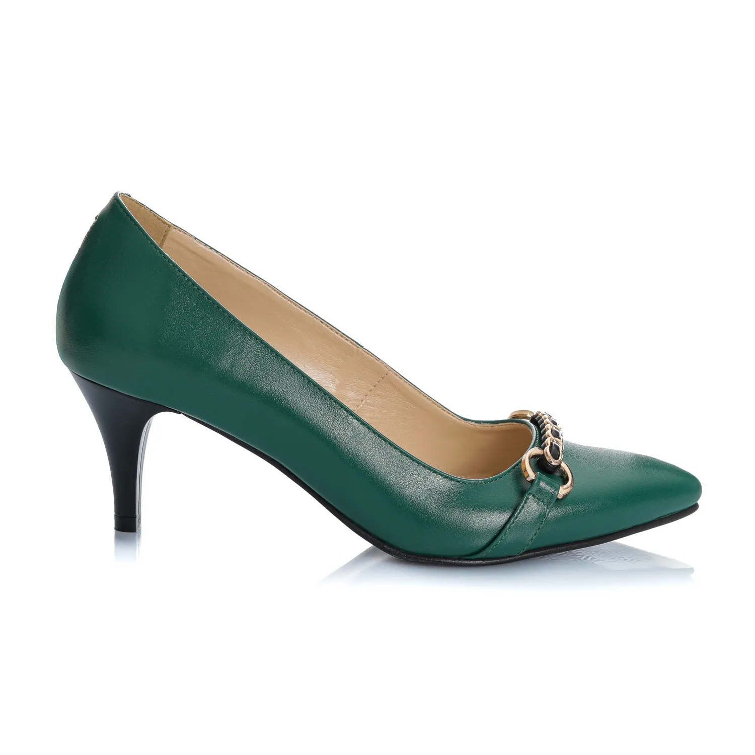 Catinca Shoes A52 VB pantofi dama piele verde box