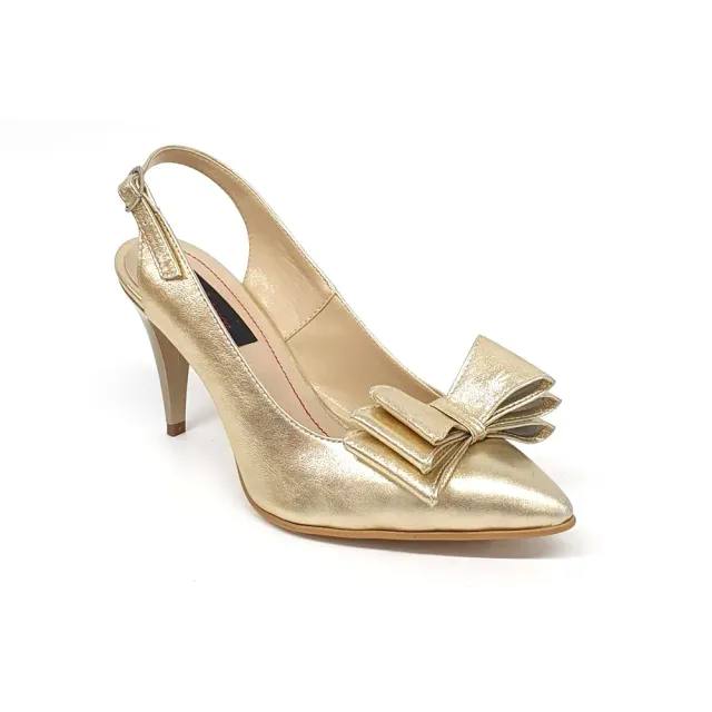 Catinca Shoes D17 AU sandale dama piele naturala auriu