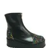 Catinca Shoes BC25 NBPC bocanci dama piele negru patratele