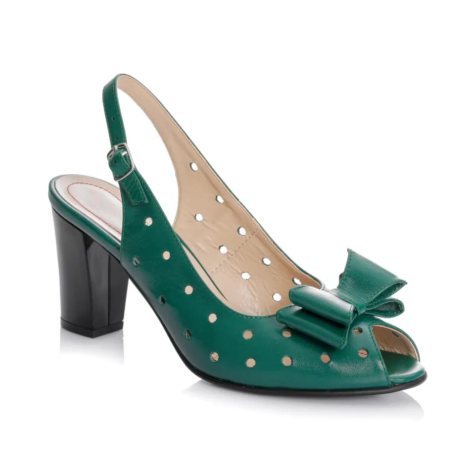 Catinca Shoes F24 VB sandale dama verzi piele naturala