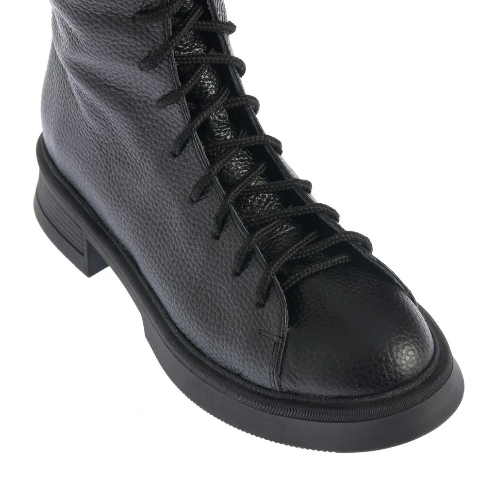 Ana Urbana Shoes Nicole bocanci negri piele granulată