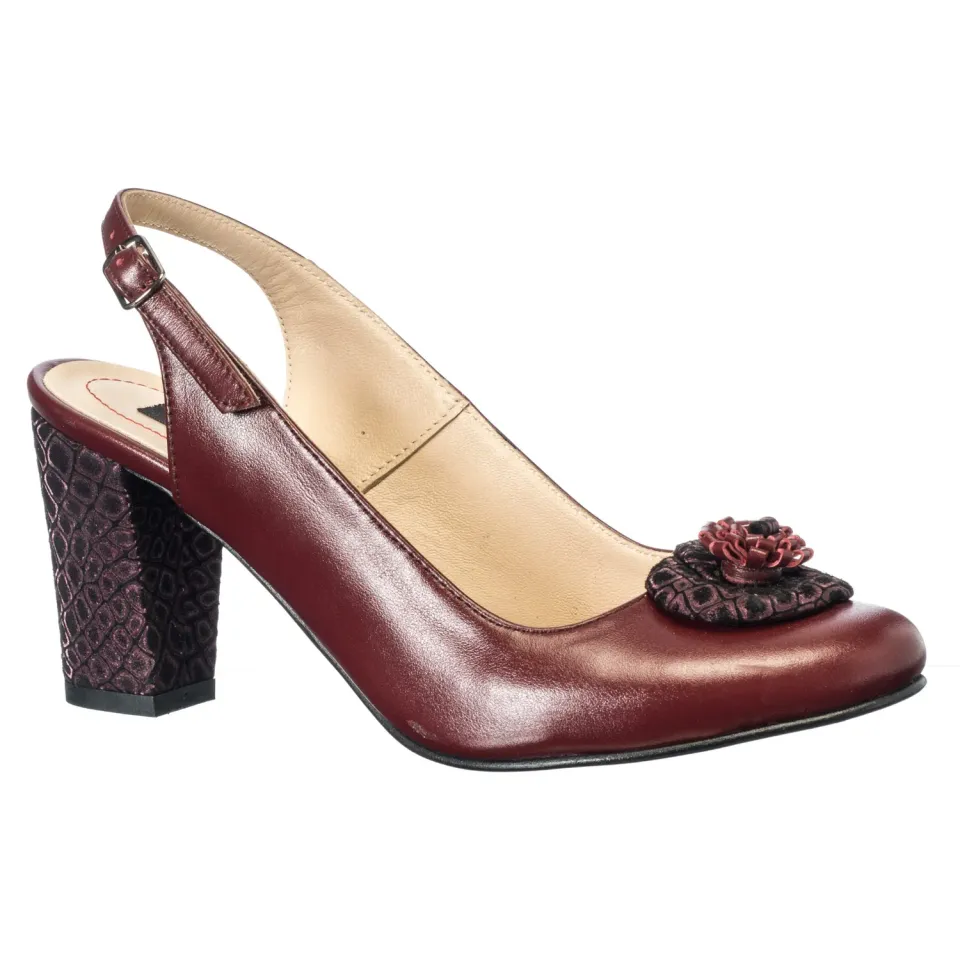 Catinca Shoes Bordo Pietre F5 BOP sandale dama cu pietre
