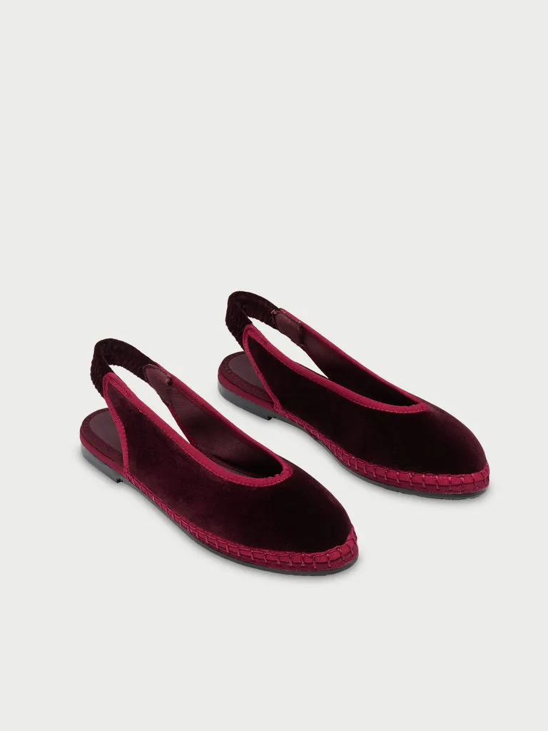 Flagelus Narnia Burgundy papuci velur visiniu elastic