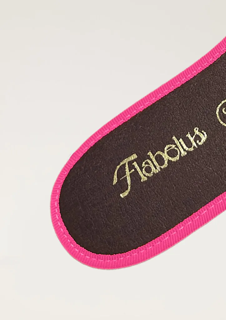Flagelus Francie Fuchsia brant pantofi negru