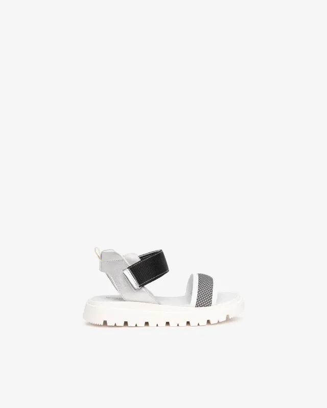 NeroGiardini sandale fete piele cu velcro