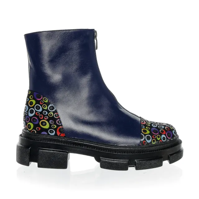 Catinca Shoes BC25 BBCC bocanci piele blu box cerculete